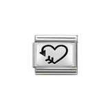 Nomination Classic Silver Arrow Heart Left Charm