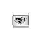 Nomination Classic Silver Auntie Heart Charm - S&S Argento