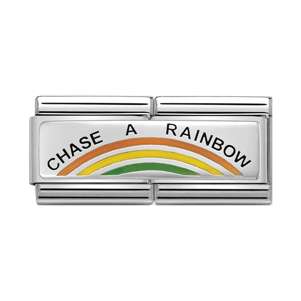 Nomination Classic Silver Chase A Rainbow Double Charm - S&S Argento