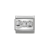 Nomination Classic Silver & CZ Bow Charm - S&S Argento