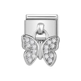 Nomination Classic CZ Butterfly Drop Charm