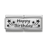 Nomination Classic Silver Happy Birthday Double Charm - S&S Argento