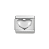Nomination Classic Silver Raised Heart Charm