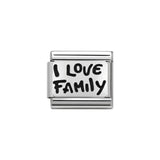 Nomination Classic Silver I Love Family Charm - S&S Argento