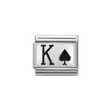 Nomination Classic Silver King of Spades Charm