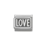 Nomination Classic Silver Oxidized Love Plate Charm - S&S Argento