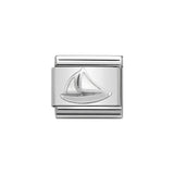 Nomination Classic Silver Sail Boat Charm