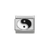 Nomination Classic Silver White & Black Ying Yang Charm - S&S Argento