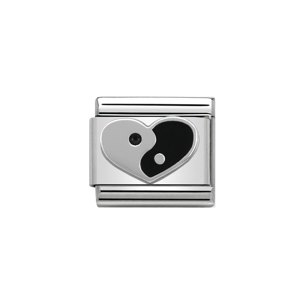 Nomination Classic Silver Ying Yang Heart Charm - S&S Argento