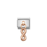 Nomination Classic Rose Gold Infinity Hanging Pendant Drop Charm