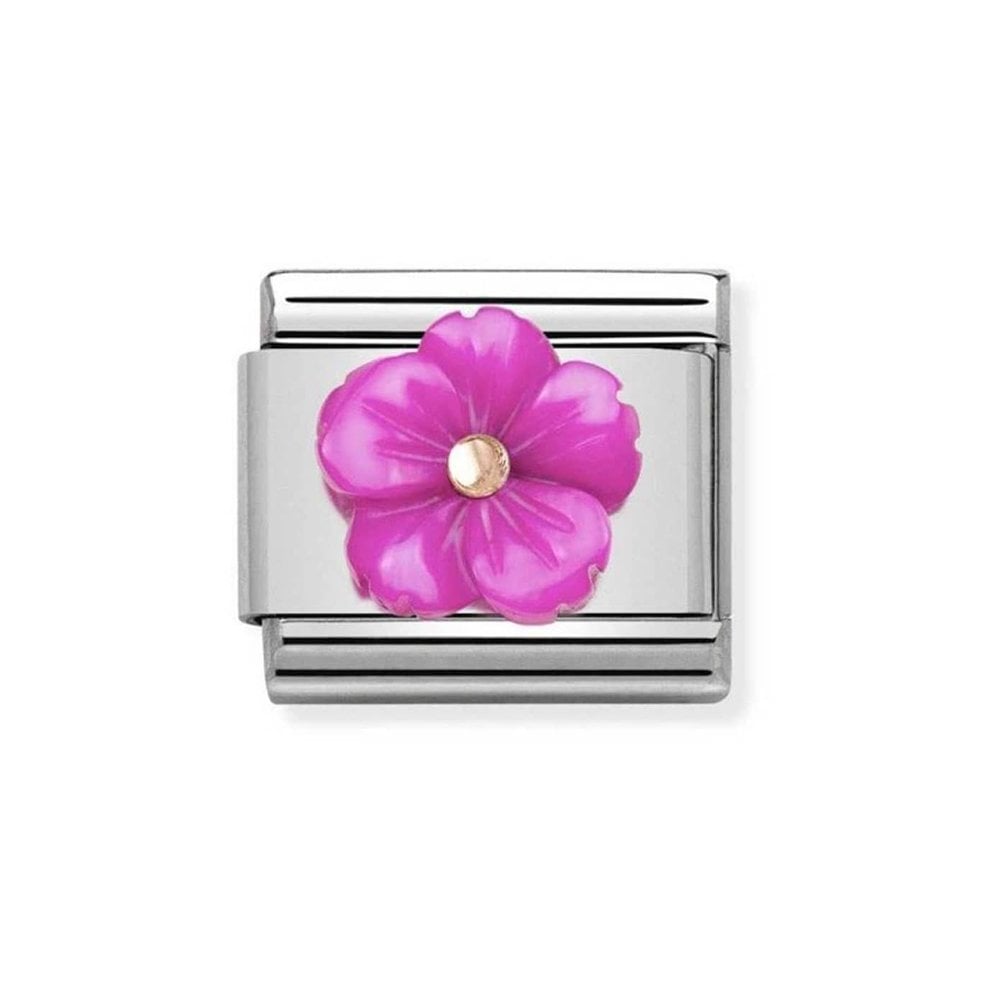 Pink flower nomination charm Clearance