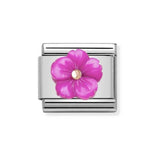 Nomination Classic Rose Gold 3D Fuchsia Pink Flower Charm - S&S Argento
