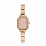 Nomination Paris Rose Gold Composable Rectangular Watch With Pink Glittery Dial - S&S Argento